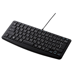 Wired Mini Keyboard / Membrane Type / Quiet Design / Black