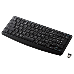 Wireless Mini Keyboard / Membrane Type / Quiet Design / Black