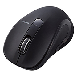 Blue LED Mouse / Salal Series / M Size / Bluetooth / 3-Button / Black
