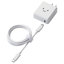 AC Charger For Smartphone/Tablet / USB Type-C / Cable Included / 1.5 m / 5 V 3 A Compatible / White Face