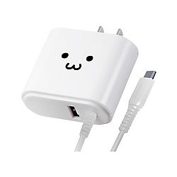 AC Charger (Type-C Cable + USB Port / 2.4 A)