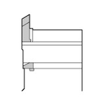 Insert (For SEC-Small Diameter Cut-Off Tool Bit SCT Type), Right-Handed Insert For Right-Handed Holder