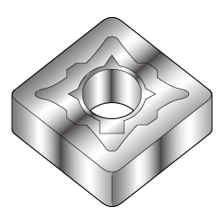 80° Diamond-Shape With Hole, Negative, CNMG-EM, For Medium To Rough Cutting