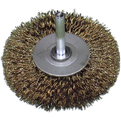 Steel Wire Plated Wheel Brush with Shaft