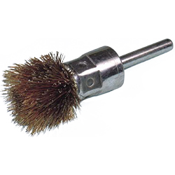 Steel Wire Plated Thistle Type Brush with Shaft