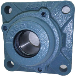 Square flange type unit, cylindrical bore type with set screw, CUCF type