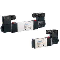 Electromagnetic valve,　4V200 series,　5 ports, 2 positions/5 ports, 3 positions