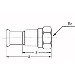 Fitting for Copper Pipes Used in Building Piping, CU Press, Socket with Female Adapter