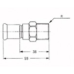 CU Press Socket with Male Adapter for Flat Packing Fitting for Copper Pipes Used in Building Piping