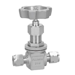 24.8-MPa Needle Stop Valve, Outer Panel Screw-Mounted, Super W Byte Type, Stainless Steel