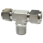 Double Ferrule Type Tube Fitting Male Branch Tee DTN