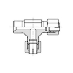 Flareless Fitting for Anti-Vibration Fitting NE Type Steel Pipe Type - Hose Connection Tee One Side Nipple