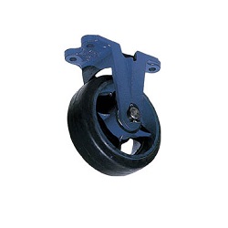Cast Iron Casters (Rubber Wheels/Wide Type) Rigid