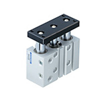 Fixture cylinder series with attached cylinder guide and attached drive equipment guide.