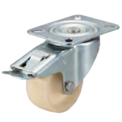 Casters - Medium Load - Wheel Material: Nylon - Swivel Type + Stopper