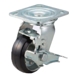 Casters - Heavy Load - Wheel Material: Rubber - Swivel Type + Stopper