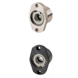 Bearings with Housings - Cast Iron, Space Saving, Double Bearings