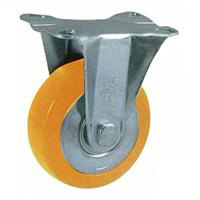 Static Electricity Proof Caster, SKM Series, Fixed (Static Electricity Proof Rubber Wheels)