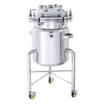 Jacket-type flange open pressure container with legs [PCN-O-J-L]