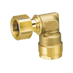 Double Lock Joint, WL12, Elbow Adapter, Brass