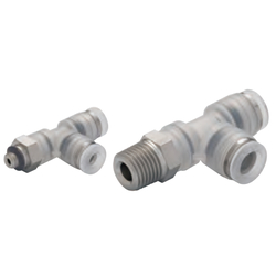 Tube Fitting PP, Corrosion-Resistant SUS303 Equivalent Fitting, Run Tee (SP Type)