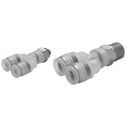 Tube Fitting PP, Corrosion-Resistant SUS303 Equivalent Fitting, Branch Y (SP Type)