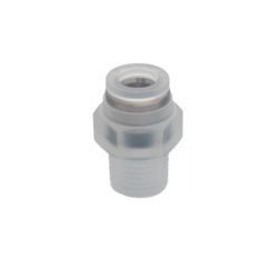 Tube Fitting PP, Corrosion-Resistant SUS303 Equivalent Fitting, Straight (Thread Body Material: PP)