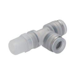 Tube Fitting PP, Corrosion-Resistant SUS303 Equivalent Fitting, Run Tee (Thread Body Material: PP)