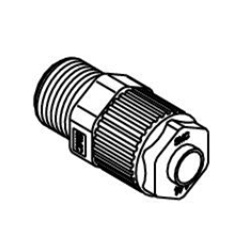 Male Connector LQ1H-M Inch Size Fluoropolymer Fittings / Hyper Fittings