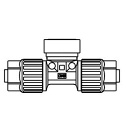 Male Branch Tee LQ3B-F Metric Size Fluoropolymer Fittings Hyper Fittings