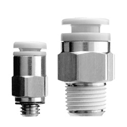 Male Connector KGH Stainless Steel One-Touch Fitting, KG Series.