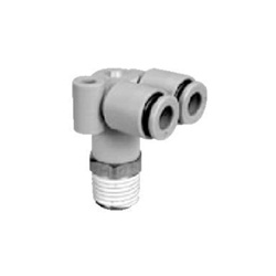 Male Branch Connector 10-KGLU Stainless Steel One-Touch Fitting, KG Series.