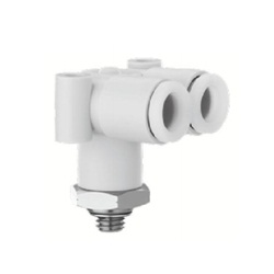 Stainless Steel One-Touch Pipe Fitting KQ2-G Series, Branch Elbow Union Fitting KQ2LU-G (Gasket Seal)