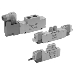 5-Port Solenoid Valve, Body Ported, Single Unit, VQZ1000/2000/3000 Series