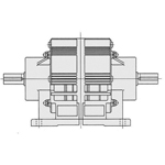 Selcab series butt shaft type clutch/brake unit