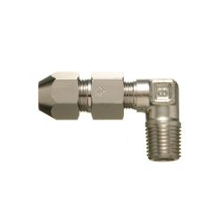 Double Nut Type Fitting Male Elbow Connector for Control Copper Pipes (Tapered Thread Type)