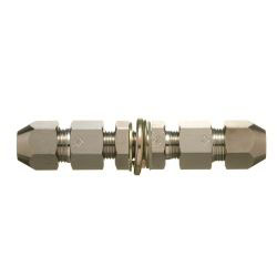 Double Nut Type Fitting Bulkhead Union for Control Copper Pipes