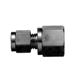 Copper Tubing Double Ferrule Fittings, Female Connector (Straight Treaded Type)