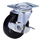 Standard Class 100Bs Track Type, Roller Bearings Included with Stopper, Synthetic Rubber Wheel (Packing Caster)