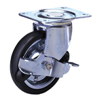 Synthetic Rubber Wheel (Packing Caster) with Standard Class 100 PRs Track Type Stopper