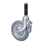 Medical Type 200 M(W)S, Cask Type, Medical Caster (White Tires), Includes Stopper, Synthetic Rubber Wheels (Packing Caster)