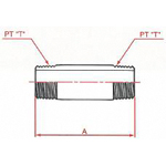 PT Connection Screw-Down Long Nipple