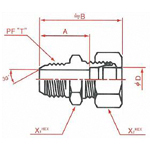 Bite Fitting PF30° FCS Bite Connecting Union