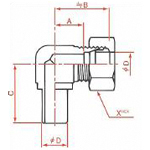 Flareless Fitting Direction Adjustment Elbow