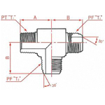 PT Connection PF 30° FCS Single Male Tee