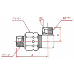 PT Connection PF30° MIS Male Rotation 90° Elbow