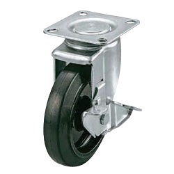 Silent Caster Swivel Wheel Plate Type (With Stopper)