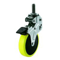 NPT Type Free Wheel Screw-in Type / Anti Static Urethane Foam Wheel (with Stopper)