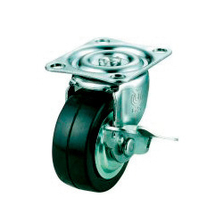 G-S Model Swivel Wheel (Single Bearing) Plate Type (With Stopper)