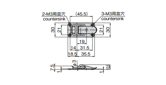 C 1018 Stainless Steel Compact Snap Lock C 1018 Takigen Misumi Thailand